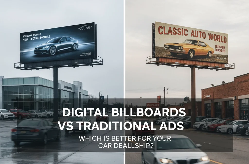 Digital Billboards Vs Traditional Ads: Which Is Better For Your Car Dealership?